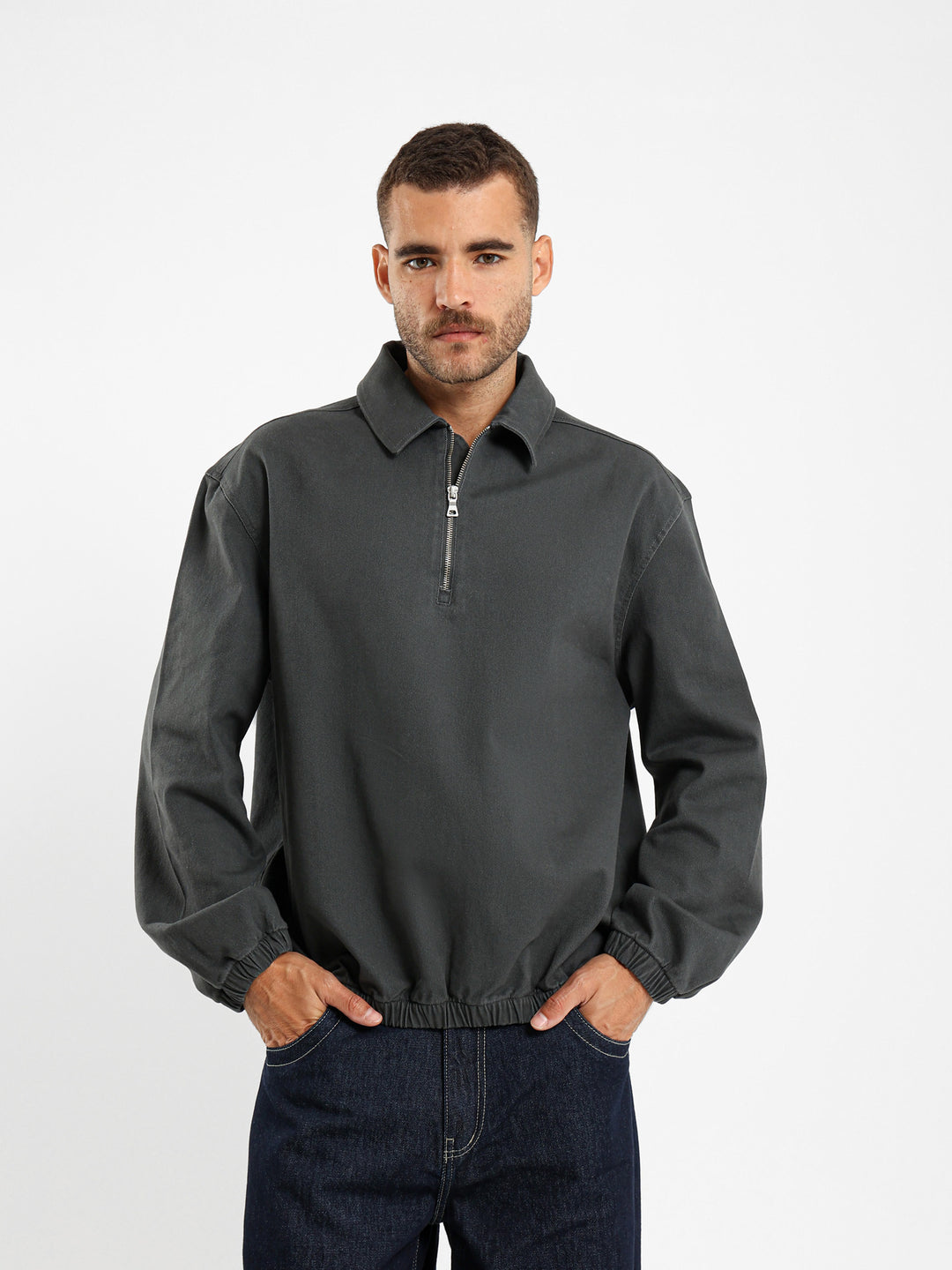 Gabardine Oversized Sweatshirt