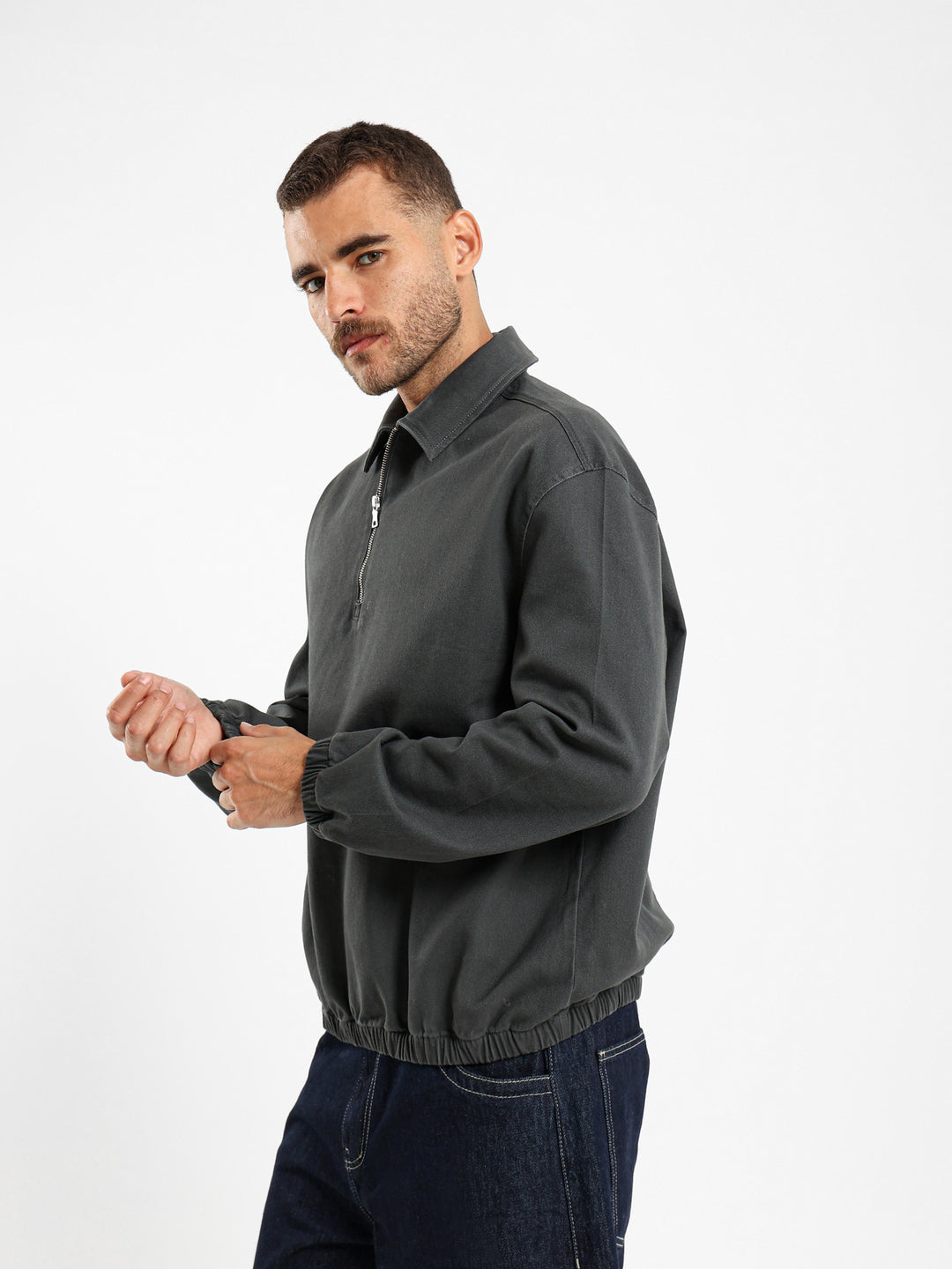 Gabardine Oversized Sweatshirt