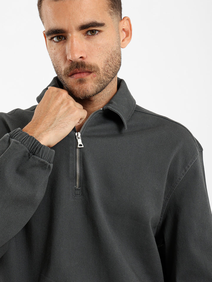 Gabardine Oversized Sweatshirt