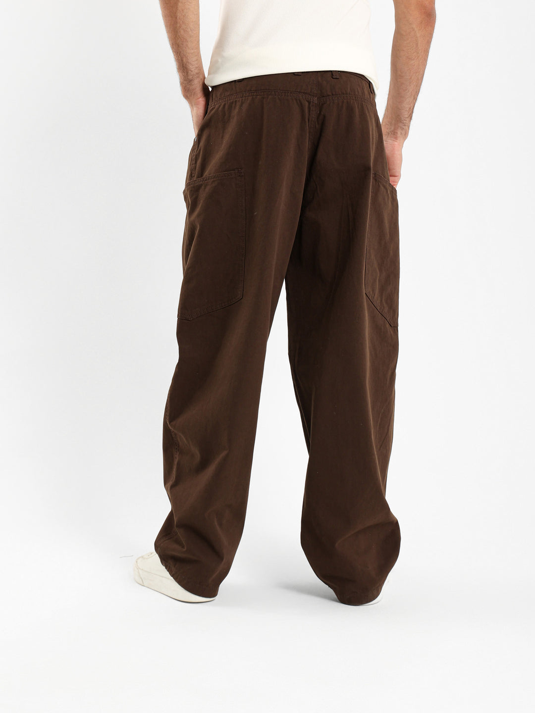 Balloon Fit Pants With Front Cuts
