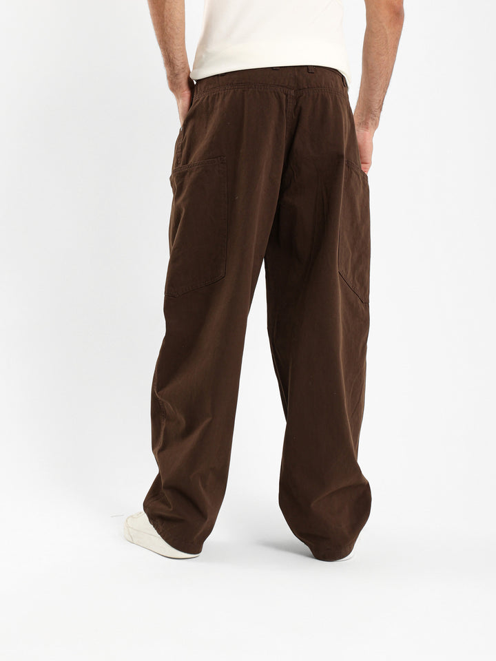 Balloon Fit Pants With Front Cuts