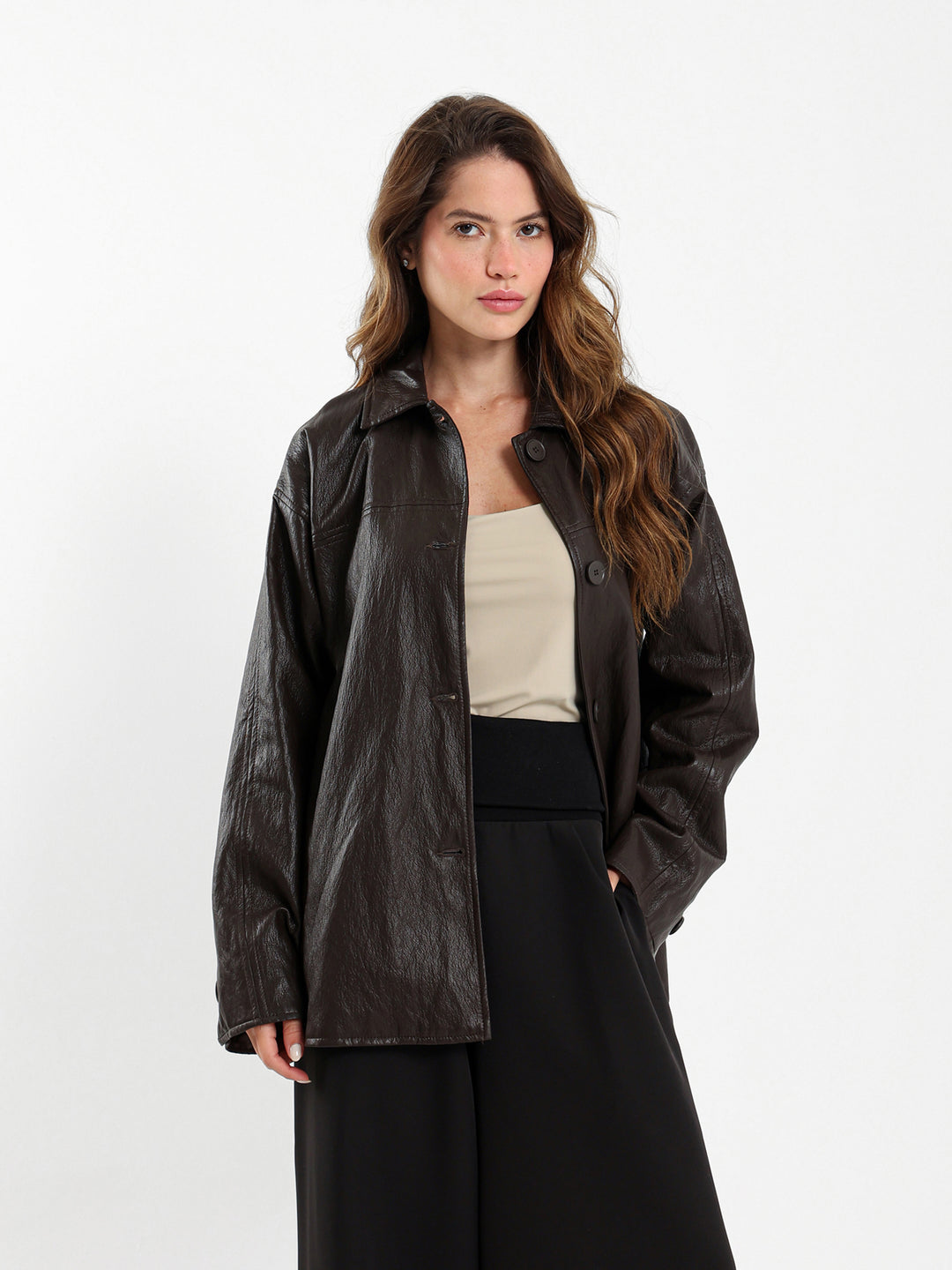 Leather Overshirt