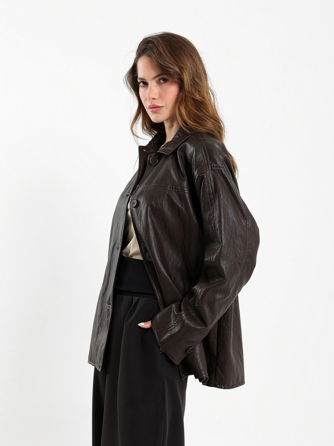 Leather Overshirt