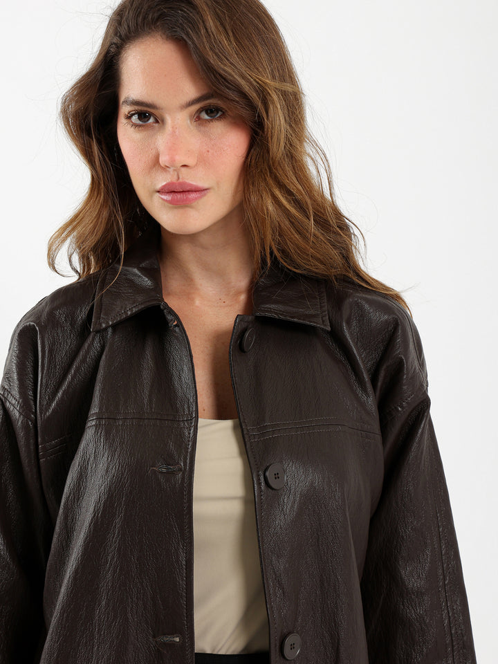 Leather Overshirt