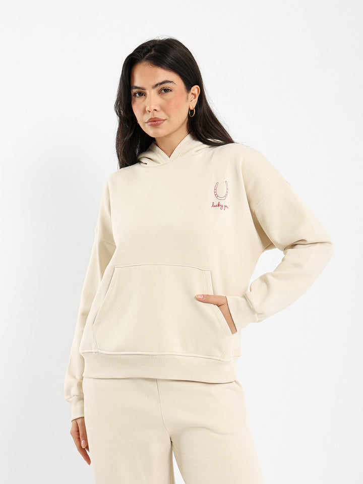 Hoodie Set with Western Print