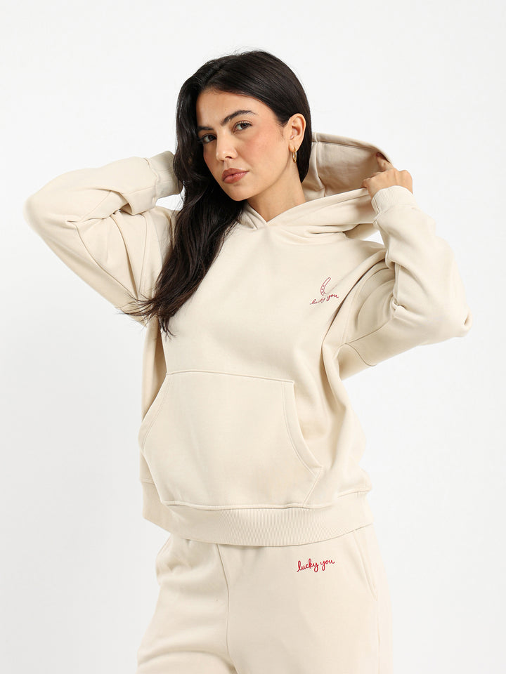 Hoodie Set with Western Print