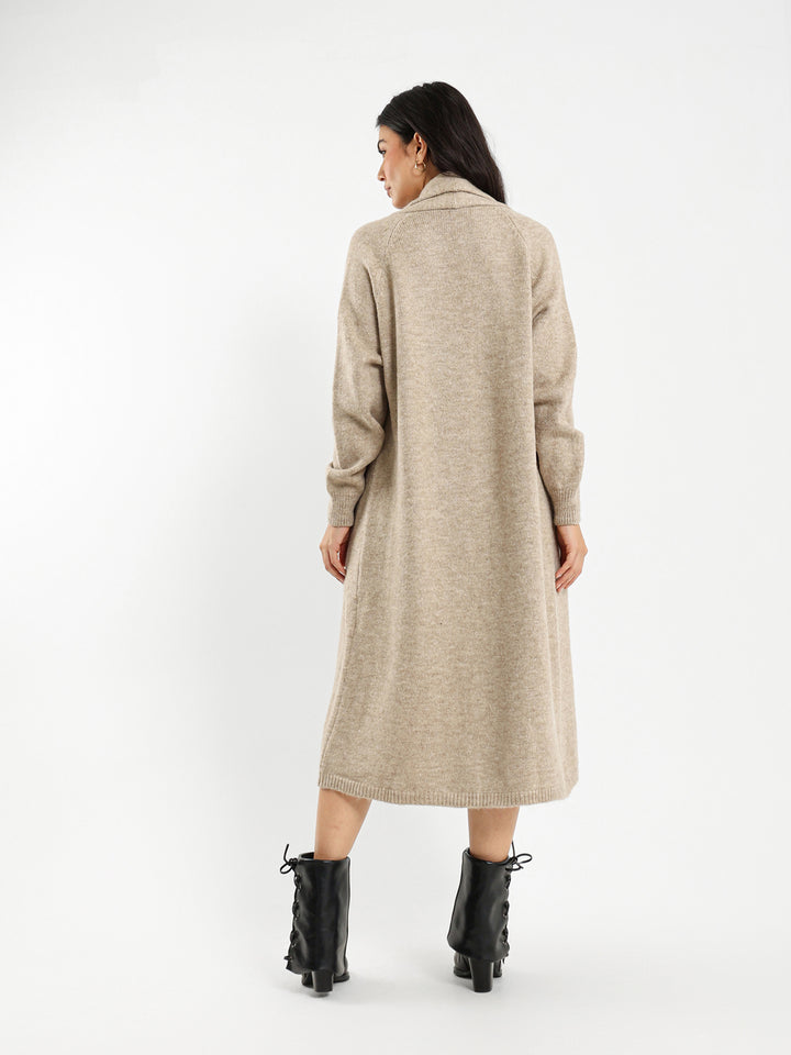 Shawl Collar Long Cardigan