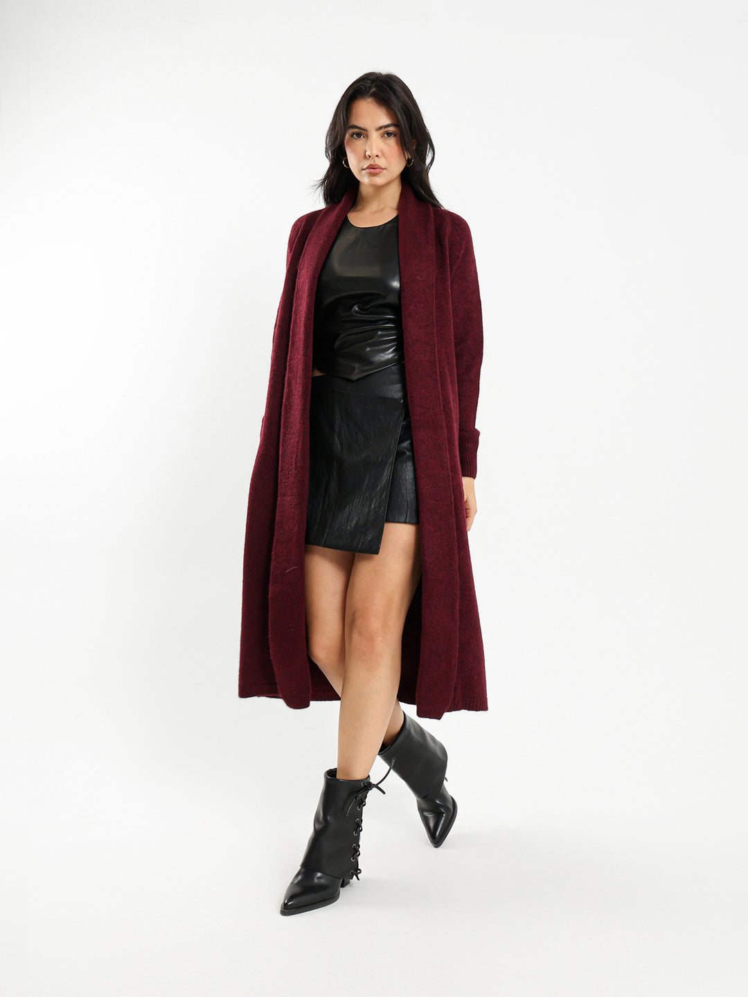 Shawl Collar Long Cardigan