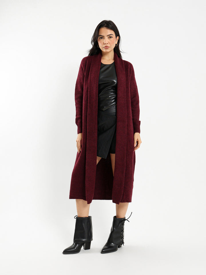 Shawl Collar Long Cardigan