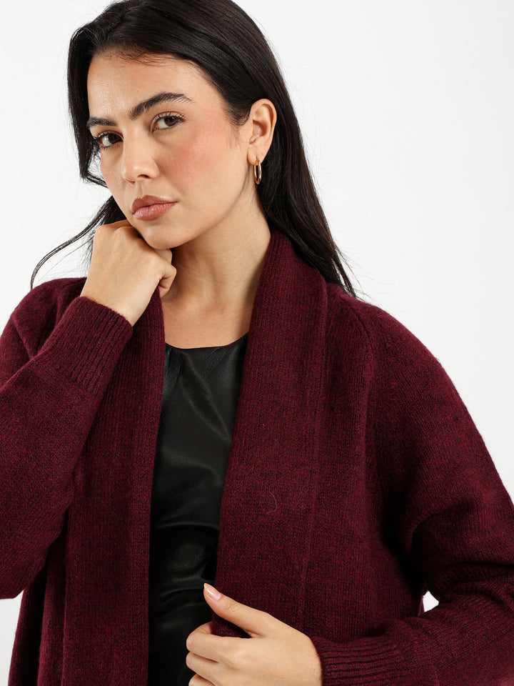 Shawl Collar Long Cardigan