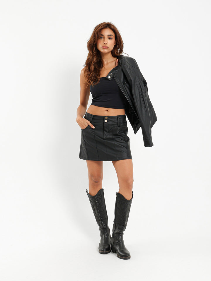 Leather Mini Skirt