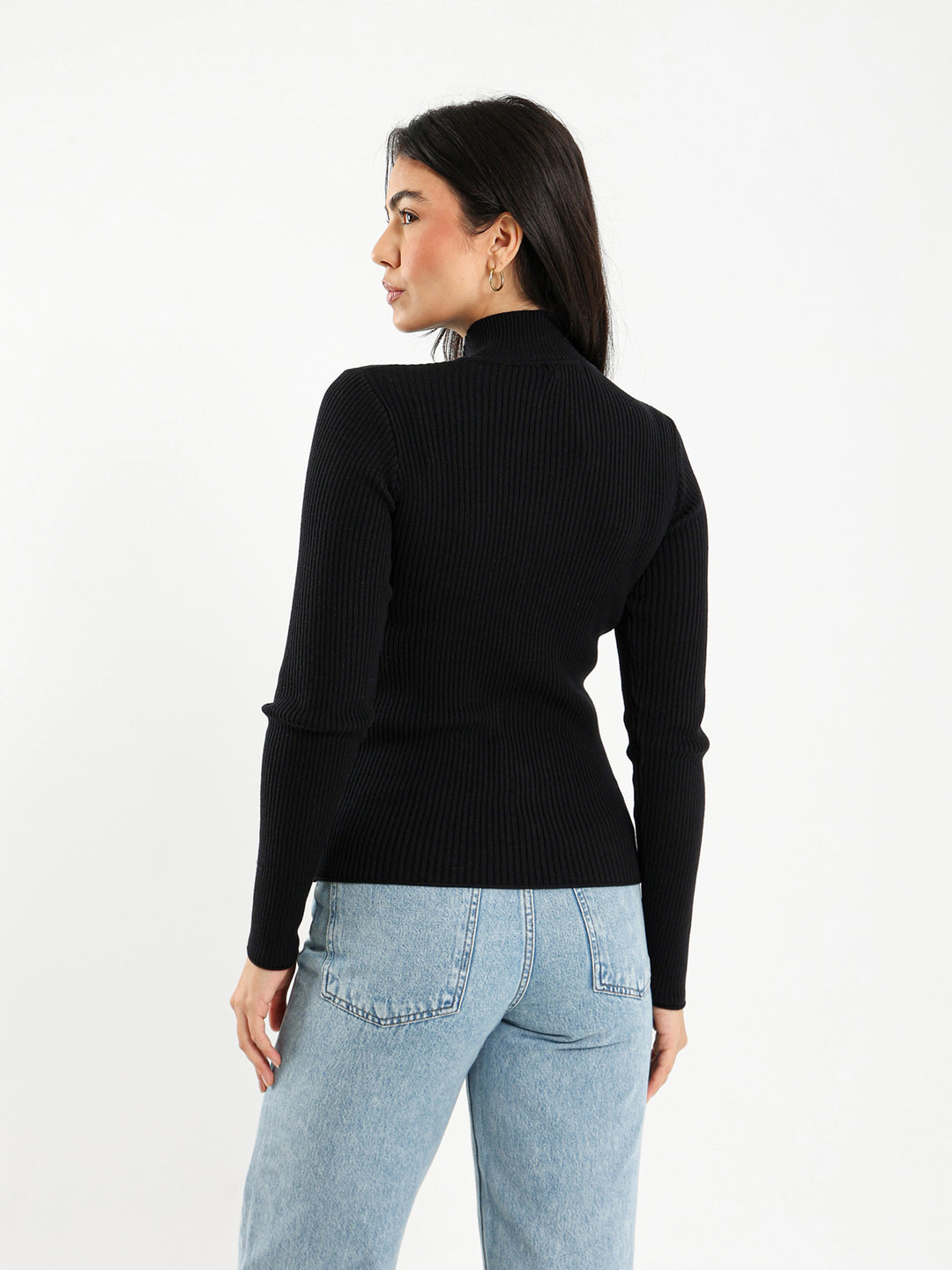 Fitted Cardigan with Front Snaps
