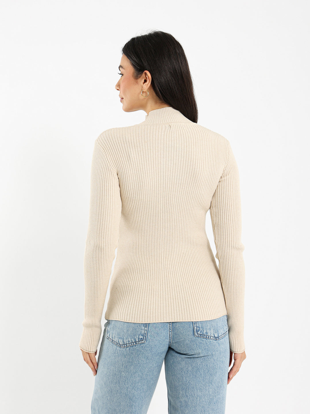 Fitted Cardigan with Front Snaps