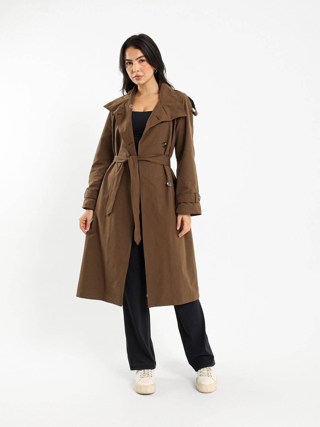 Trench Coat with Printed Lining