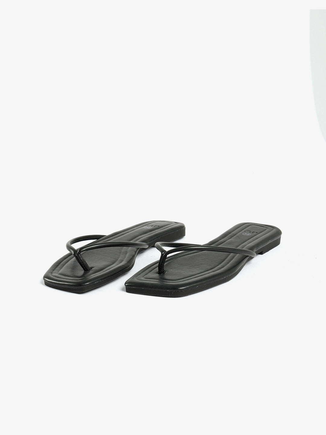 Square-Toe Flat Thong Slippers
