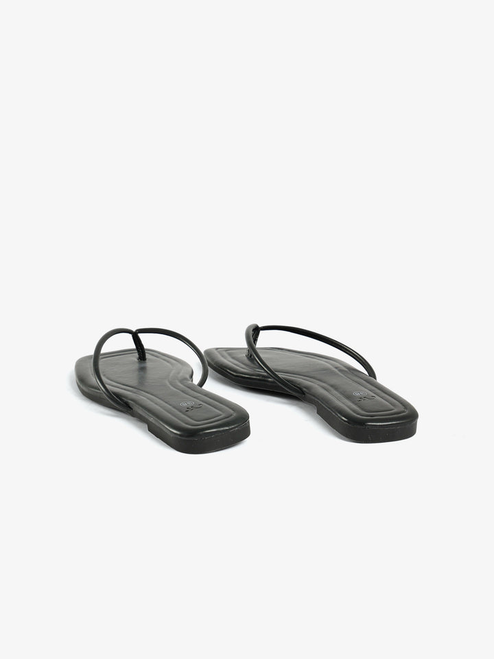 Square-Toe Flat Thong Slippers