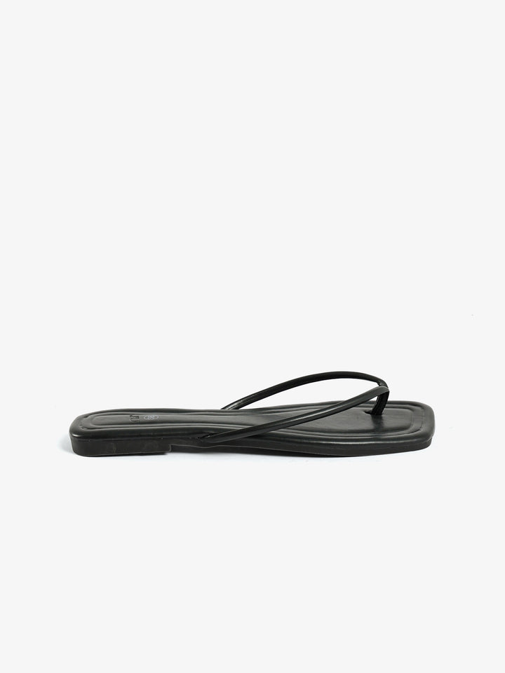 Square-Toe Flat Thong Slippers