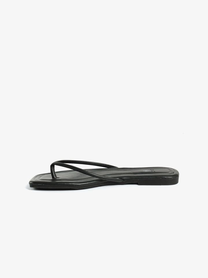 Square-Toe Flat Thong Slippers