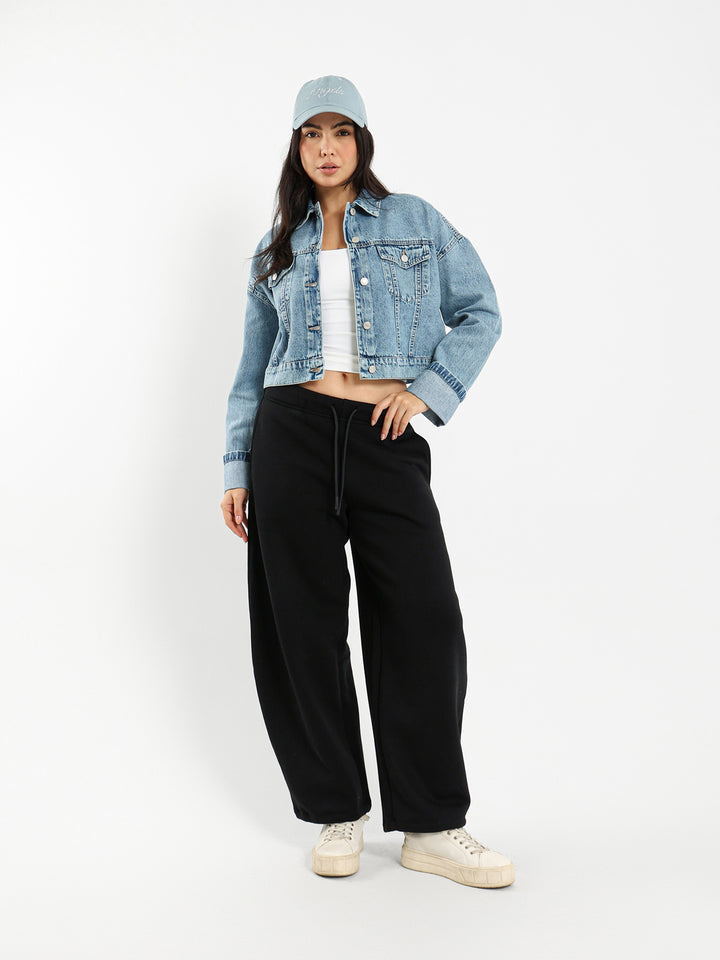 Rolled Sleeve Denim Jacket