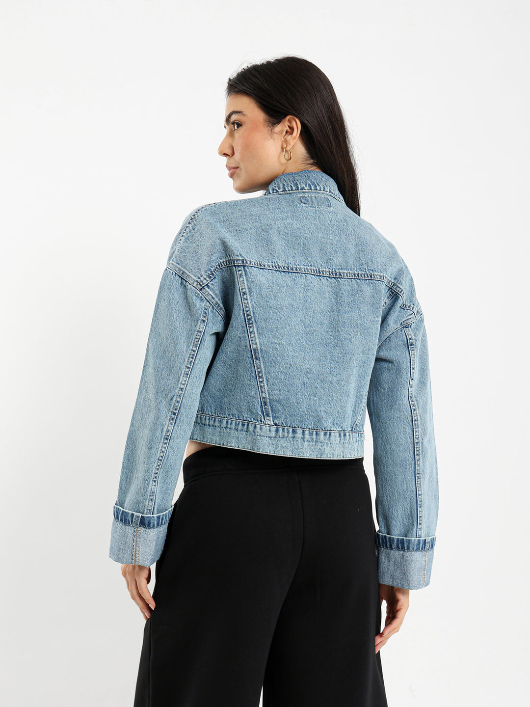 Rolled Sleeve Denim Jacket