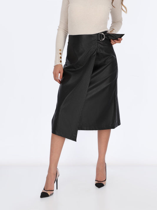 OR Women's Asymmetric Leather Skirt