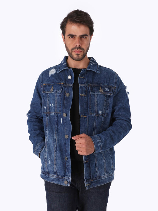 Jacket - Denim - Distressed