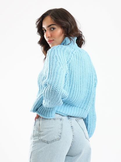 Pullover - Knitted - High Neck
