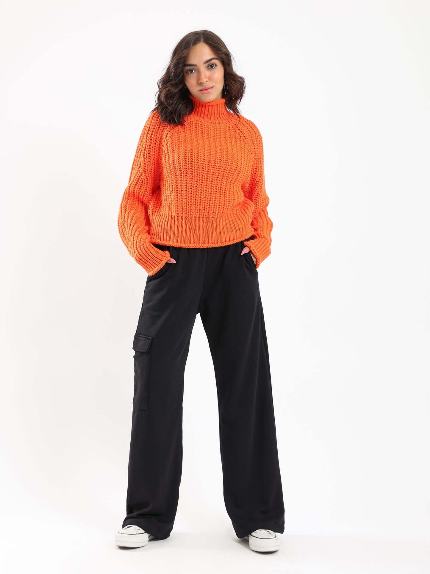 Pullover - Knitted - High Neck