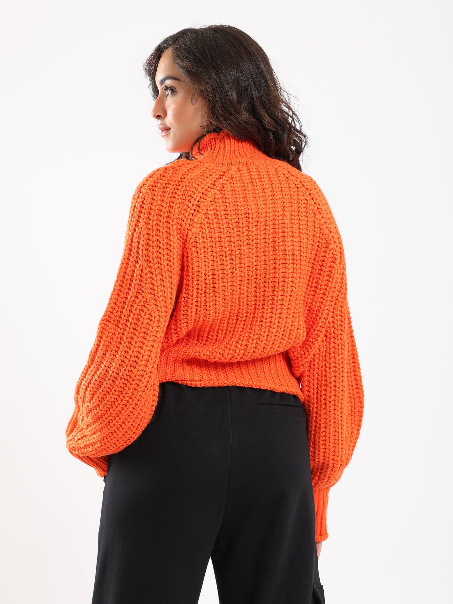 Pullover - Knitted - High Neck