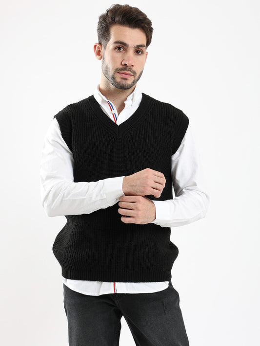 Vest - Knitted - Plain