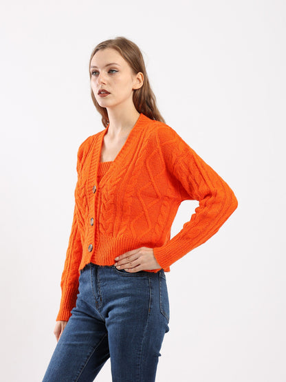 Sweater - Knitted - Front Buttons