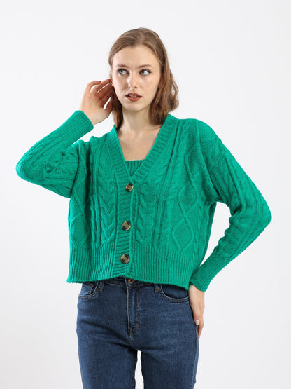 Sweater - Knitted - Front Buttons
