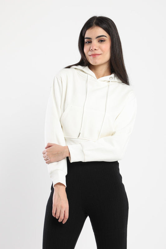 Cropped Hoodie - Kangaroo Pocket