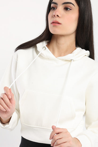 Cropped Hoodie - Kangaroo Pocket