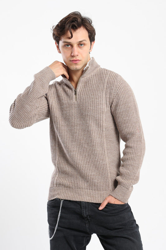 Pullover - High Neck with Zipper Closure