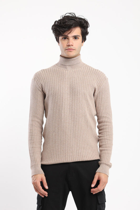 Pullover - Turtle Neck - Ribbed