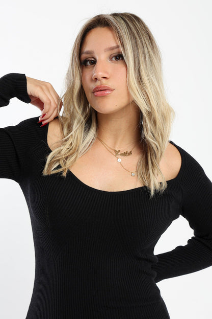 Dress - Bodycon - Cut-out Side