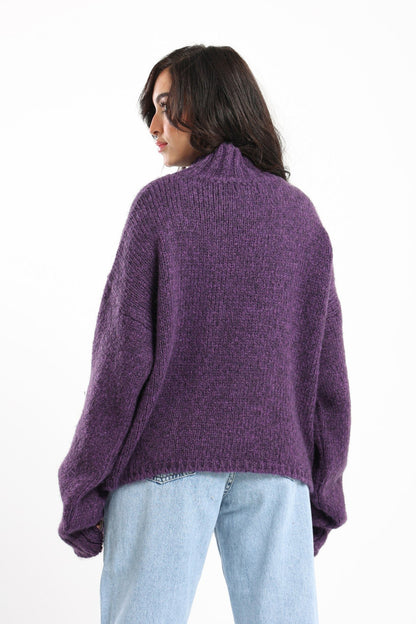 Pullover - Wide Sleeves - High Neck