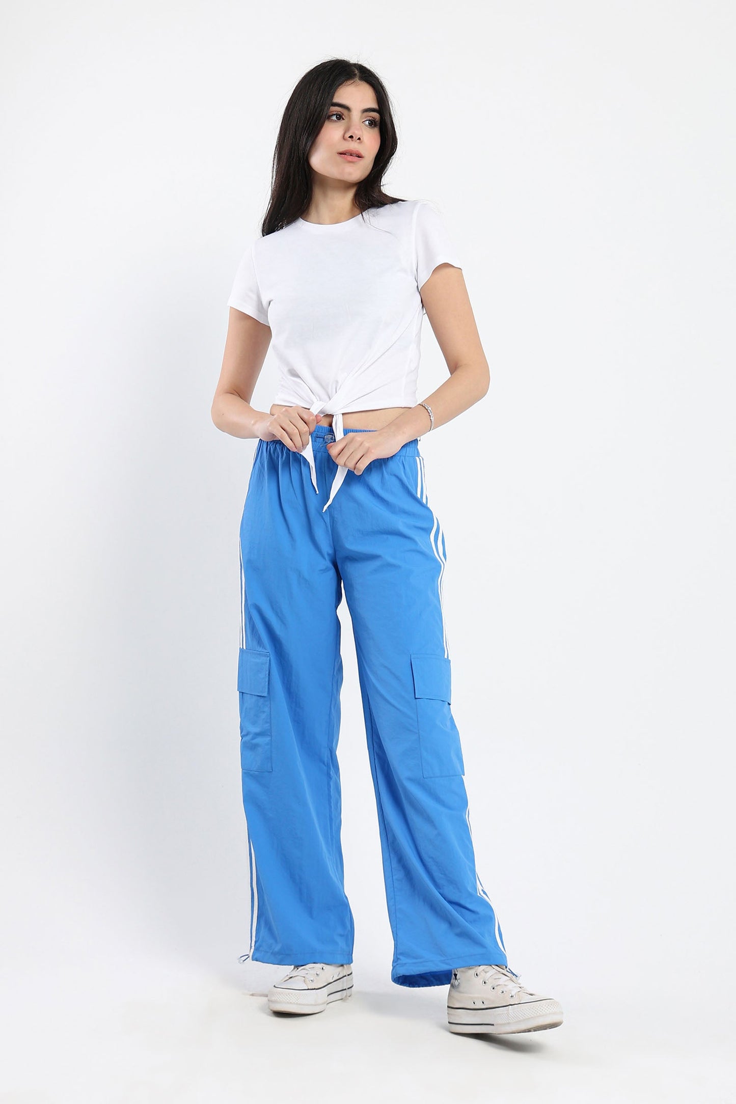 Basic Top -  Short Sleeves - Tie Front - Outlet