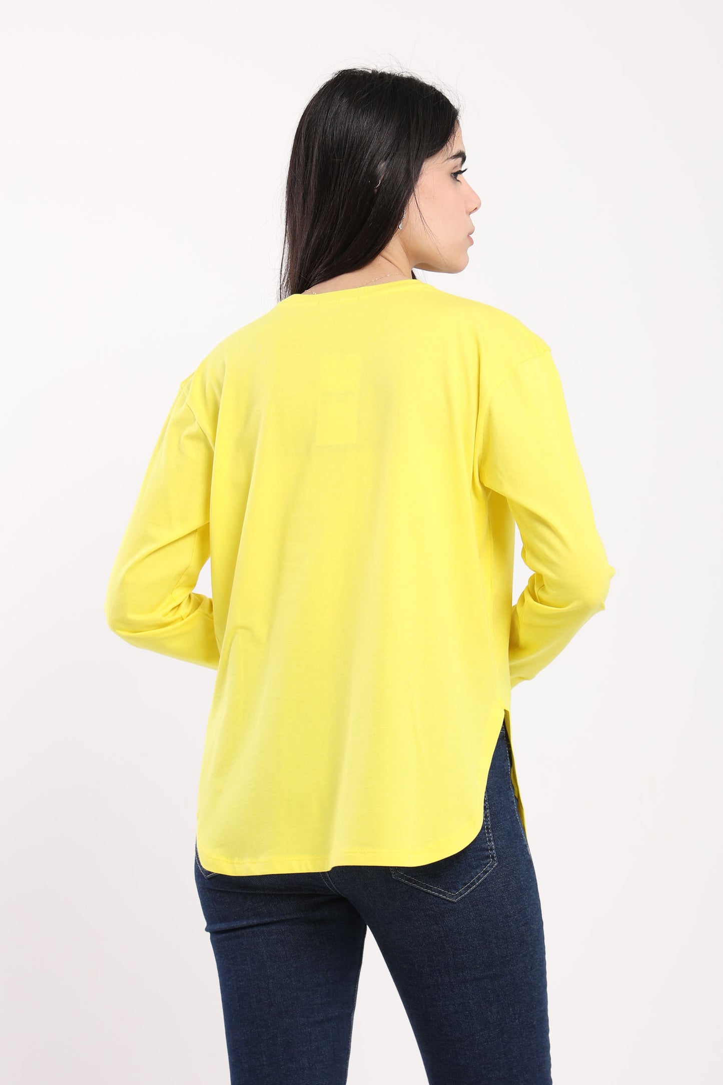 Long Sleeves Round Hem With Slits - Outlet