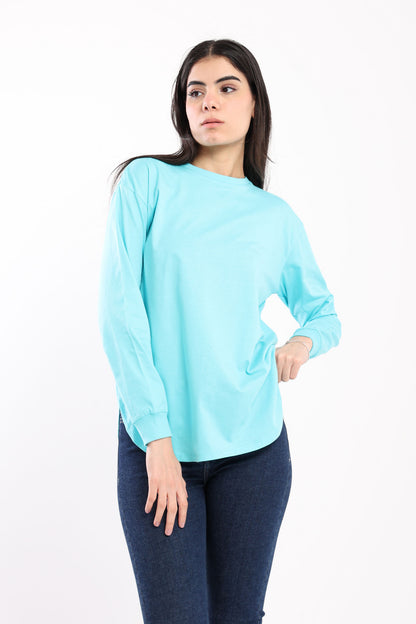 Long Sleeves Round Hem With Slits - Outlet