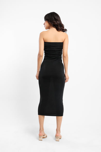 Short Midi Dress with Ruching - Outlet