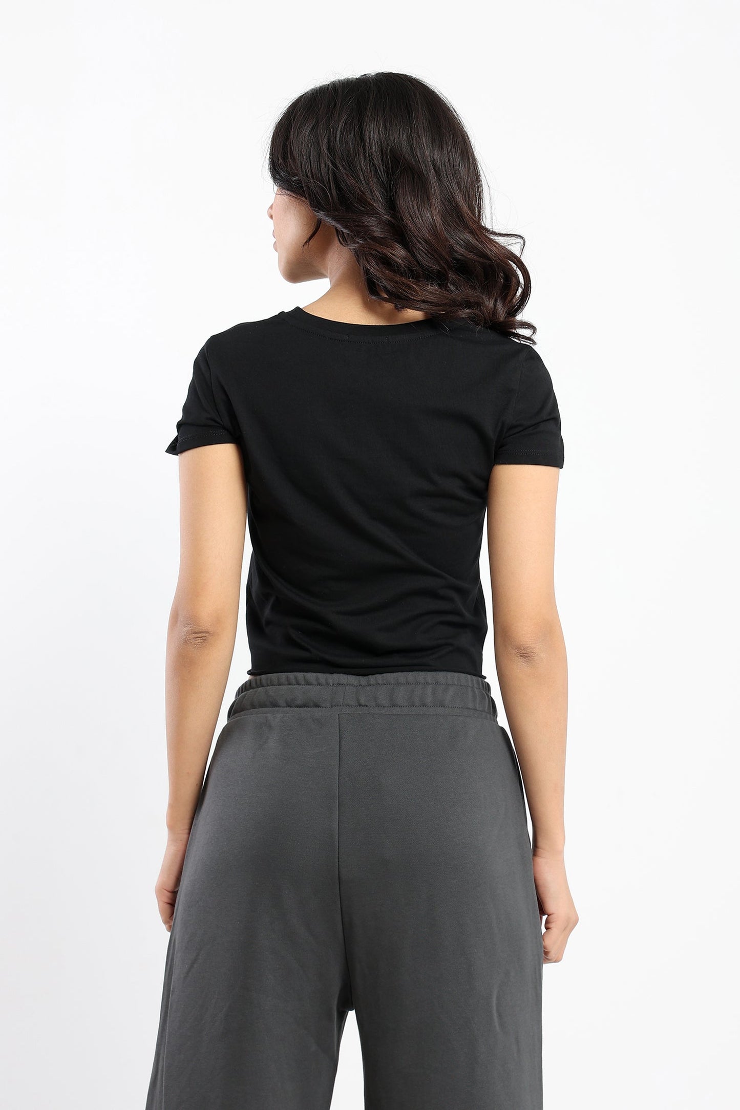 Basic Top -  Short Sleeves - Tie Front - Outlet