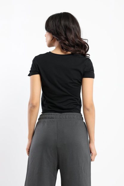 Basic Top -  Short Sleeves - Tie Front - Outlet