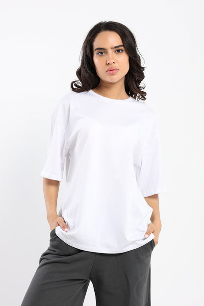 Oversized Crew Neck Tshirt - Outlet