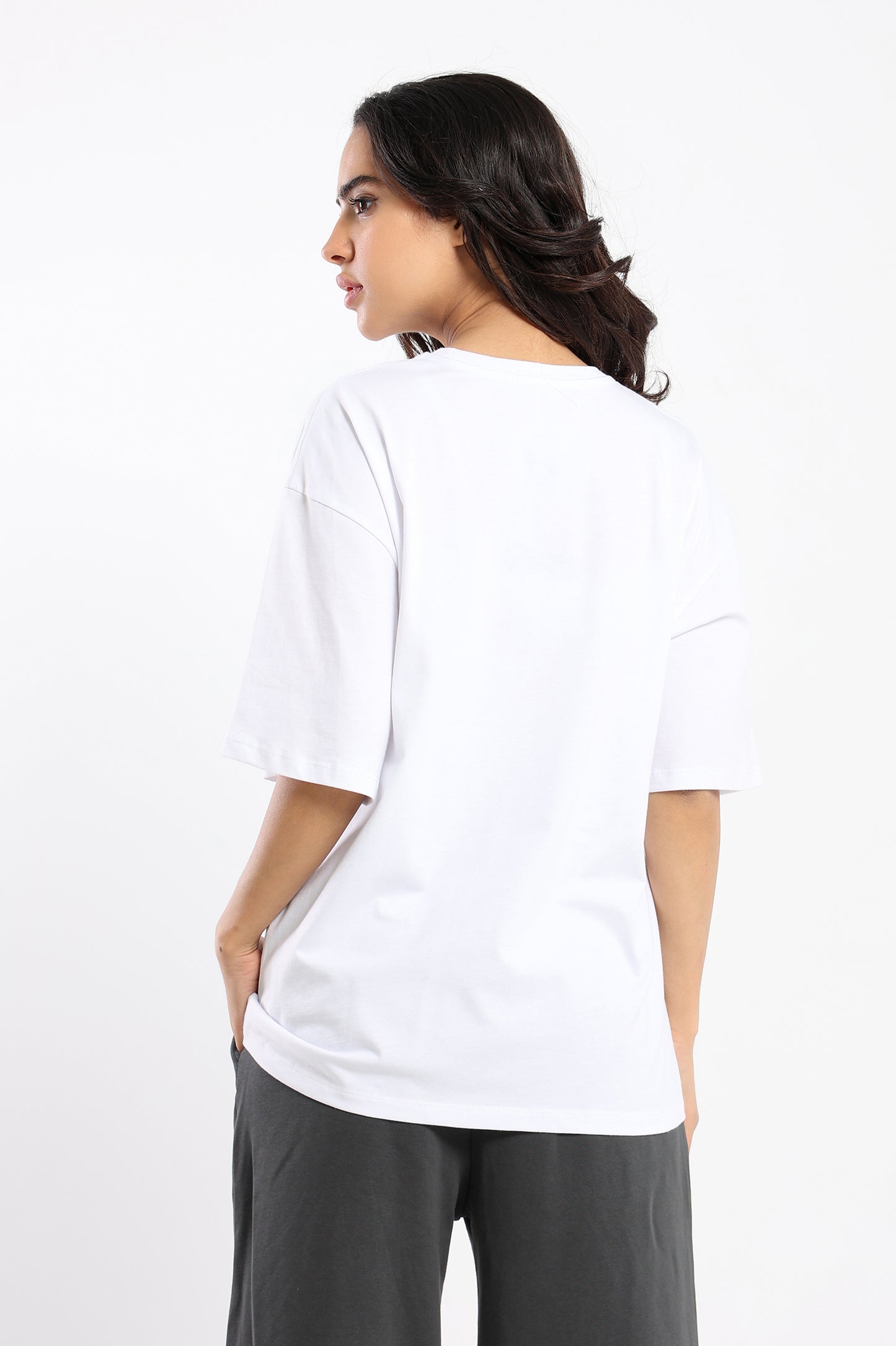 Oversized Crew Neck Tshirt - Outlet