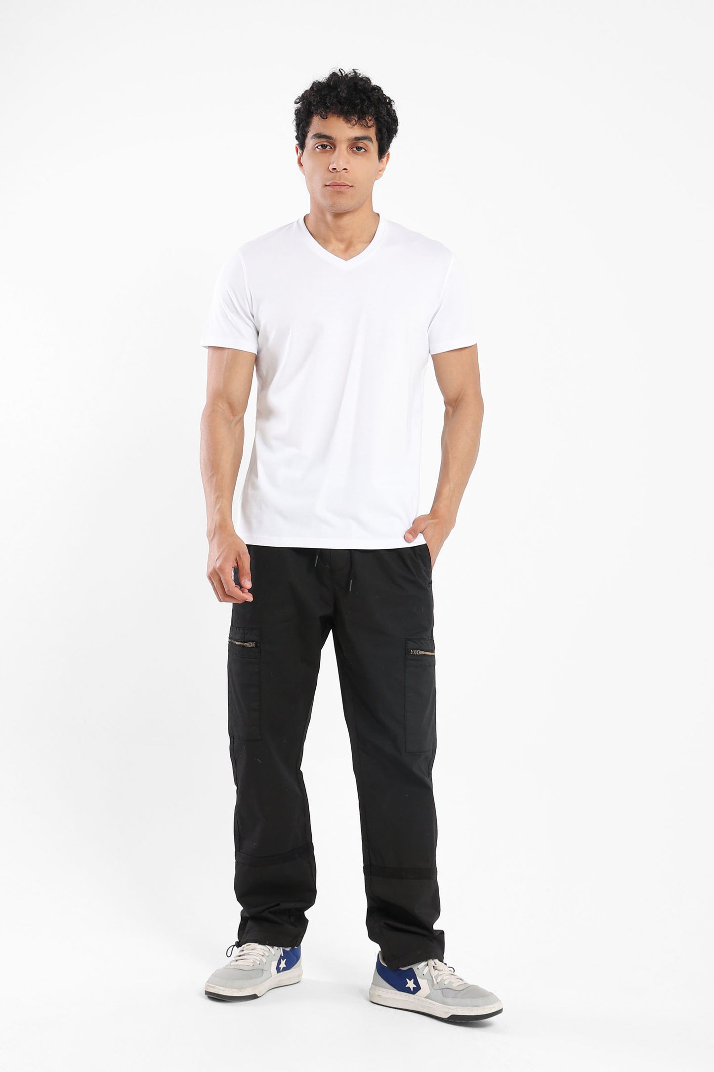 T-Shirt Regular Finished V-Neck - Outlet