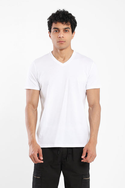 T-Shirt Regular Finished V-Neck - Outlet