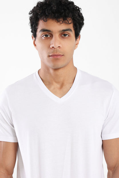 T-Shirt Regular Finished V-Neck - Outlet