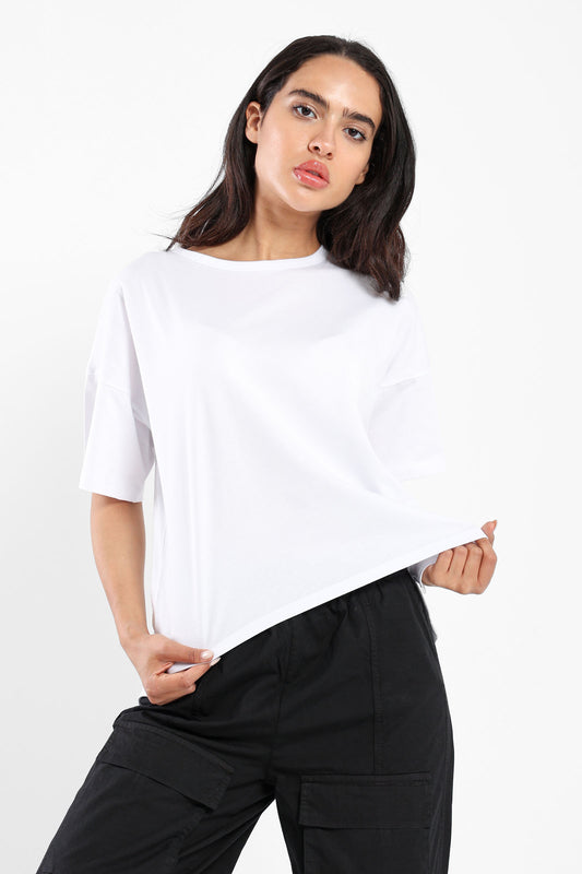 Loose Hi Low Tshirt With Small Side - Outlet